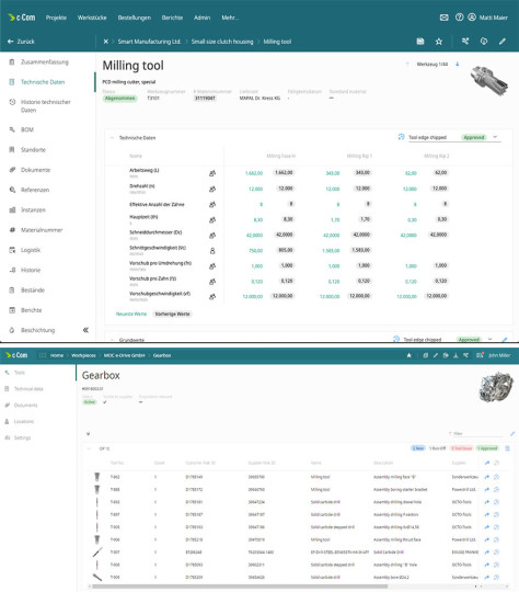 logiciel gestion outil coupant ccom mapal