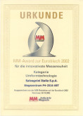 SALVAGNINI reçoit le prix de technologie MM-Award pour le secteur formage à EUROBLECH 2002